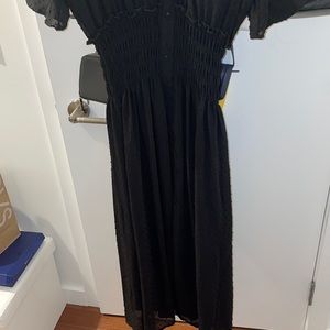 Zara Swiss dot midi dress